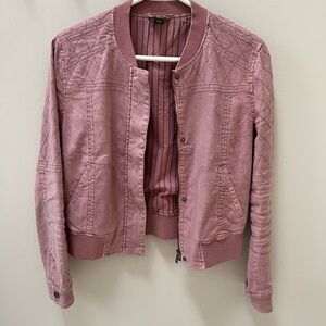 Peyton Jensen Pink Bomber Jacket Size S